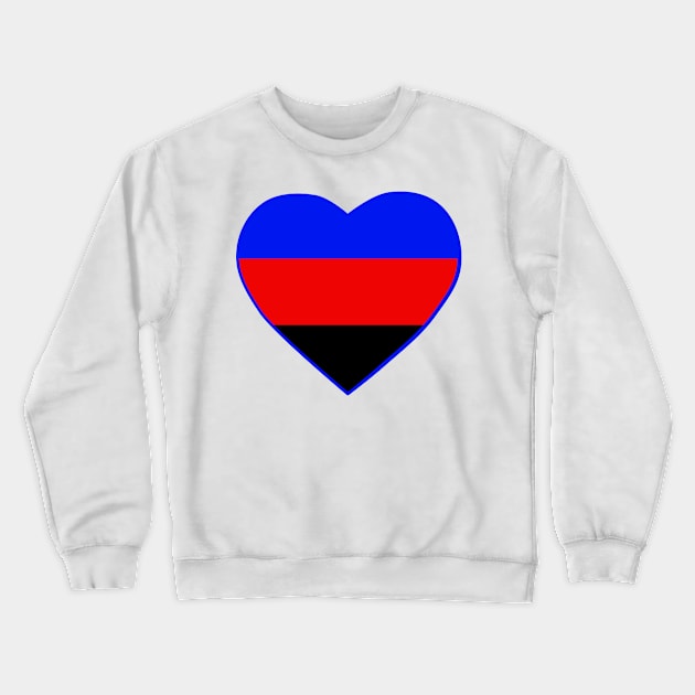 Pride Flag Heart Polyamory Crewneck Sweatshirt by VanumChan